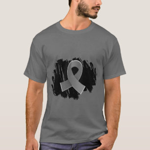 Hirntumor-graues Band mit Gekritzel T-Shirt