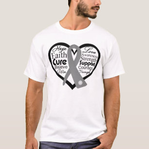 Hirntumor-Herz-Band-Collage T-Shirt