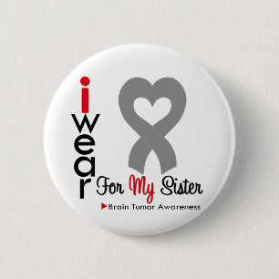 Hirntumor ich trage eine graue Schleife für meine  Button