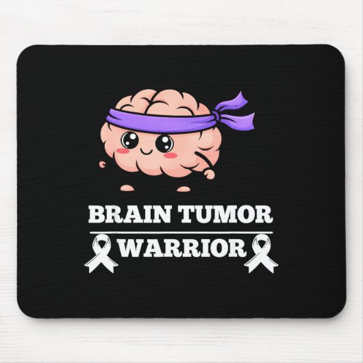 Hirntumor Krieger Bewusstsein Hoffnung Stärke Mousepad (Vorne)