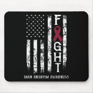 Hirntumor Krieger US-Flagge  Mousepad