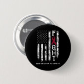 Hirntumor Krieger USA-Flagge Button (Vorne & Hinten)