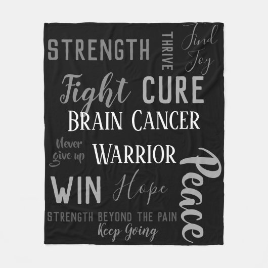 Hirntumor-Kriegersdecke Fleecedecke (Vorderseite)