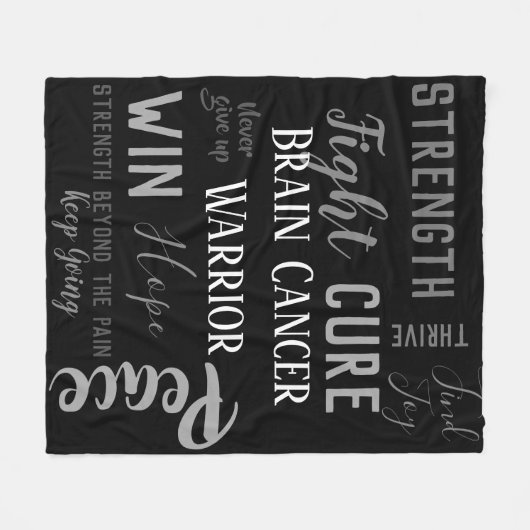 Hirntumor-Kriegersdecke Fleecedecke (Vorderseite (Horizontal))