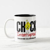 Hirntumor-Küken unterbrochen Zweifarbige Tasse (Links)