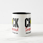 Hirntumor-Küken unterbrochen Zweifarbige Tasse (Mittel)