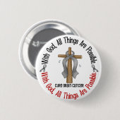 Hirntumor MIT GOTT-KREUZ 1 Button (Vorne & Hinten)