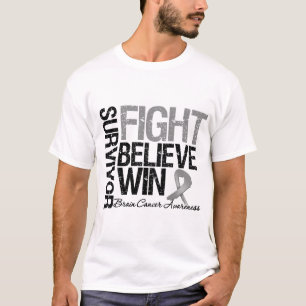 Hirntumor-Überlebend-Kampf glauben Gewinn-Motto T-Shirt