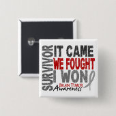 Hirntumor-Überlebender, den es wir kam, kämpfte Button (Vorne & Hinten)