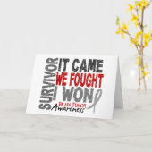 Hirntumor-Überlebender, den es wir kam, kämpfte Karte (Gelbe Blume)