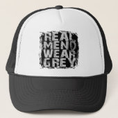 Hirntumor-wirkliches Herrenbekleidung-Grau Truckerkappe (Vorderseite)