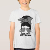 Hirntumorkriegerinnen Graue Hirnkrebs Awa Tri-Blend Shirt (Vorderseite)