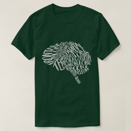 Hirntypografie RN Neuroscience Nurse Neurologe T-Shirt (Design vorne)