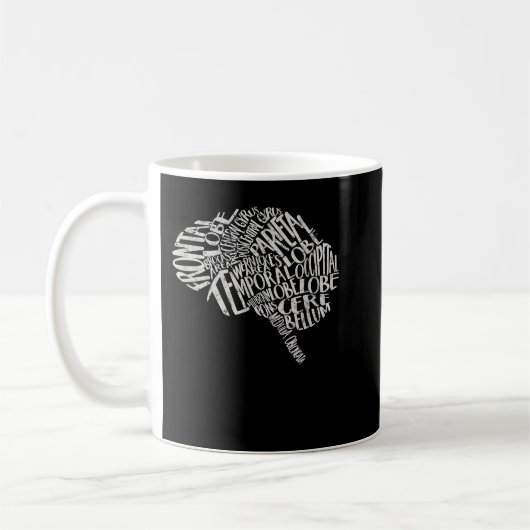 Hirntypografie T RN Neuroscience Nurse Neurologi Kaffeetasse (Links)