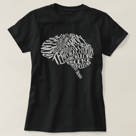 Hirntypografie T RN Neuroscience Nurse Neurologi T-Shirt (Design vorne)