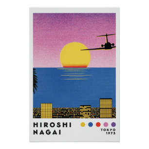 Hiroshi Nagai Inspirred City Pop Travel Poster
