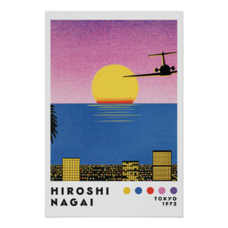 Hiroshi Nagai Inspirred City Pop Travel Poster