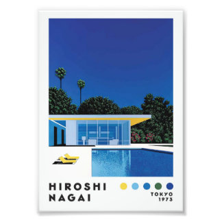 Hiroshi Nagai Style Retro Art Print - Modernist Po Fotodruck