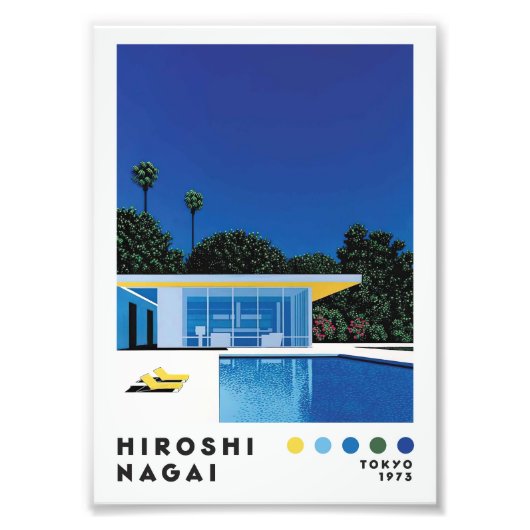 Hiroshi Nagai Style Retro Art Print - Modernist Po Fotodruck (Vorne)