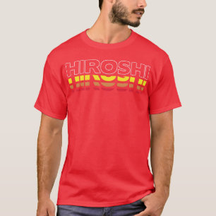 Hiroshi Vorname Lustig Vintage Sonnenuntergang Hir T-Shirt