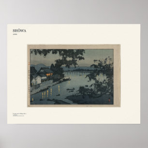 Hiroshi Yoshida Chikugo-Fluss-Kunstposter Poster
