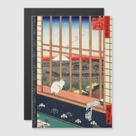 Hiroshige - Asakusa-Reisfelder Magnetkarte
