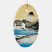 Hiroshige der Fujisan japanisches Keramikornament (Rechts)
