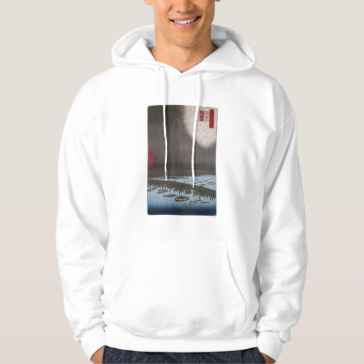 Hiroshige: Edo-Ansicht, 1858 Hoodie (Vorderseite)