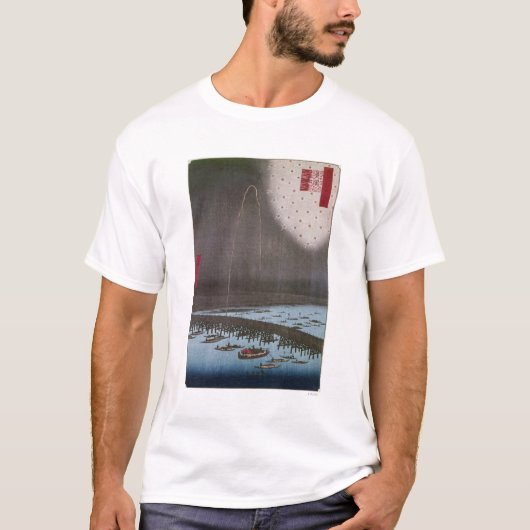 Hiroshige: Edo-Ansicht, 1858 T-Shirt (Vorderseite)