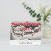 Hiroshige - Frohes Neues Jahr / Abend Snow Kanbara Postkarte (Stehend Vorderseite)