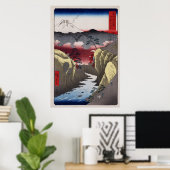 Hiroshige Inume Pass in der Provinz Kai Poster (Heimbüro)