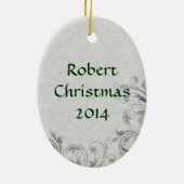 Hiroshige japanisches Kunst-Weihnachten Keramikornament (Hinten)