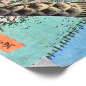 HIroshige Koi Kite Suido Bridge Poster (Ecke)