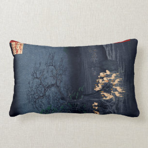 Hiroshige Mitternacht am ändernden Baum-Japaner Lendenkissen