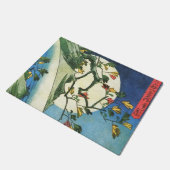 Hiroshige Moon Über dem Wasserfall Japanische Kuns Fußmatte (Schrägansicht)