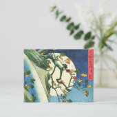 Hiroshige Moon Über dem Wasserfall Japanische Kuns Postkarte (Stehend Vorderseite)
