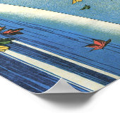 Hiroshige Moon über dem Wasserfall Poster (Ecke)