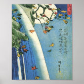 Hiroshige Moon über dem Wasserfall Poster (Vorne)