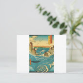 Hiroshige Navaro Rapids Postkarte (Stehend Vorderseite)