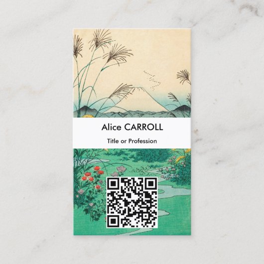 Hiroshige - Otsuki Schlicht in der Provinz Kai - Q Visitenkarte (Vorderseite)