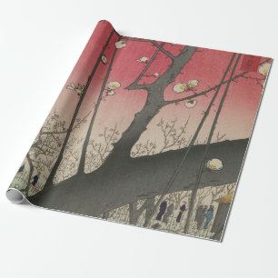 Hiroshige Pflaumen Anwesen Kameido: Vintage Japani Geschenkpapier
