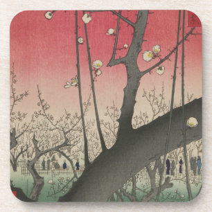 Hiroshige Pflaumen Anwesen Kameido: Vintage Japani Getränkeuntersetzer