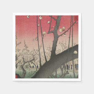 Hiroshige Pflaumen Anwesen Kameido: Vintage Japani Serviette