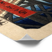 Hiroshige Plötzliche Dusche über die Brücke von Sh Poster (Ecke)