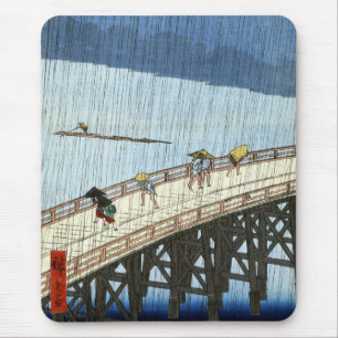 Hiroshige plötzliche Dusche über die Shin-Osashi Mousepad