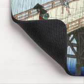 Hiroshige Plötzliche Dusche über Shin-Ōhashi Bridg Mousepad (Ecke)