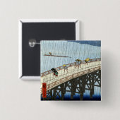 Hiroshige Plötzlicher Regenschauer über der Shin-Ō Button (Vorne & Hinten)