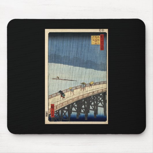 Hiroshige Plötzlicher Regenschauer über der Shin-Ō Mousepad (Vorne)