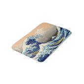 Hiroshige The Great Wave Off Kanagawa Badematte (Schrägansicht)