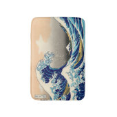 Hiroshige The Great Wave Off Kanagawa Badematte (Vorderseite Vertikal)